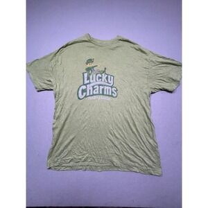 Lucky Charms Graphic T-Shirt Cotton Blend Green XL Mens